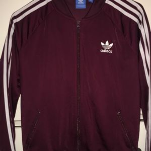 Adidas Woman’s Zip Up (Burgundy)